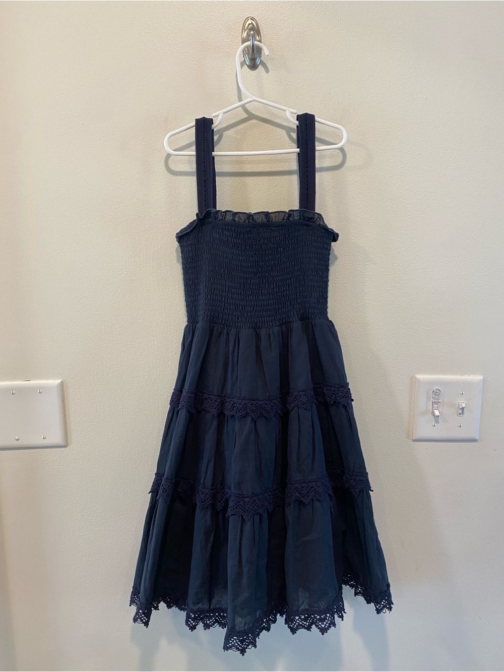 Katie J NYC Navy Blue Tiered Sundress for Girls